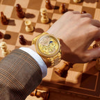 OLEVS Relojes de pulsera analógicos de cuarzo para hombre, cronógrafo, multifunción, fase lunar, fase luminosa, banda de silicona, relojes de pulsera