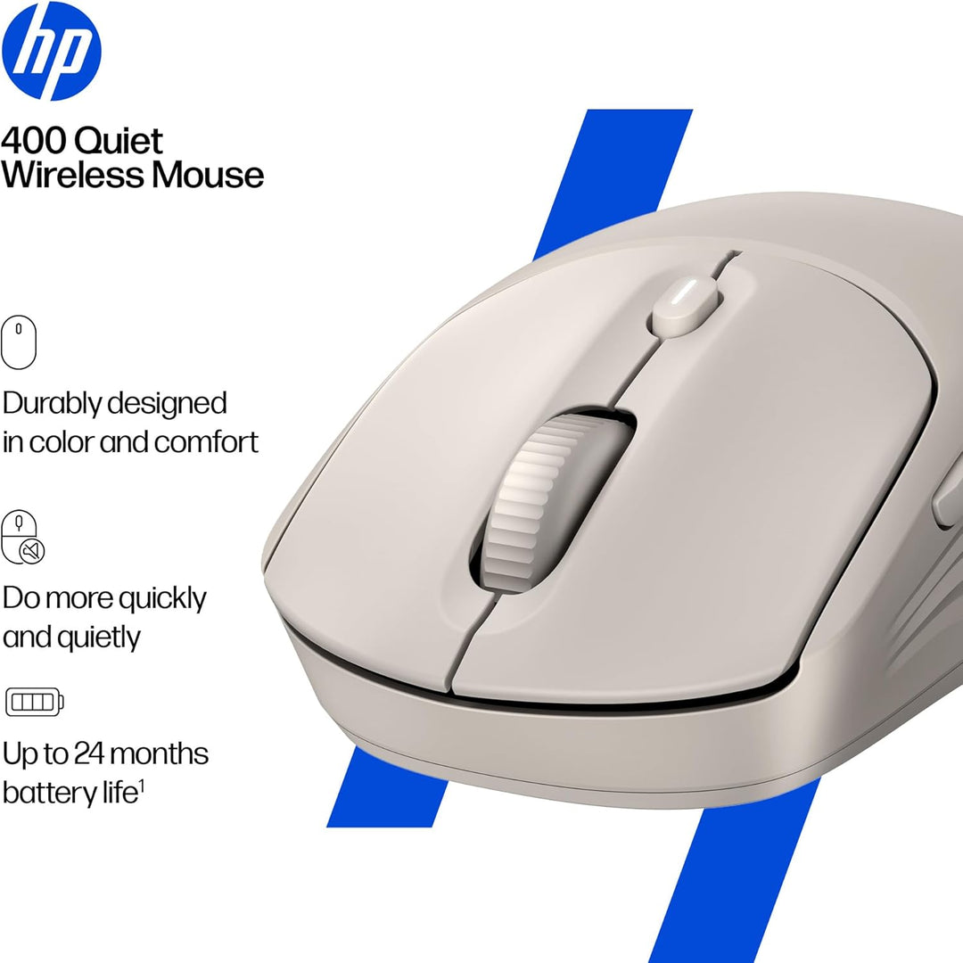 HP Ratón inalámbrico silencioso de 400, Bluetooth dual y 2.4 GHz, s...