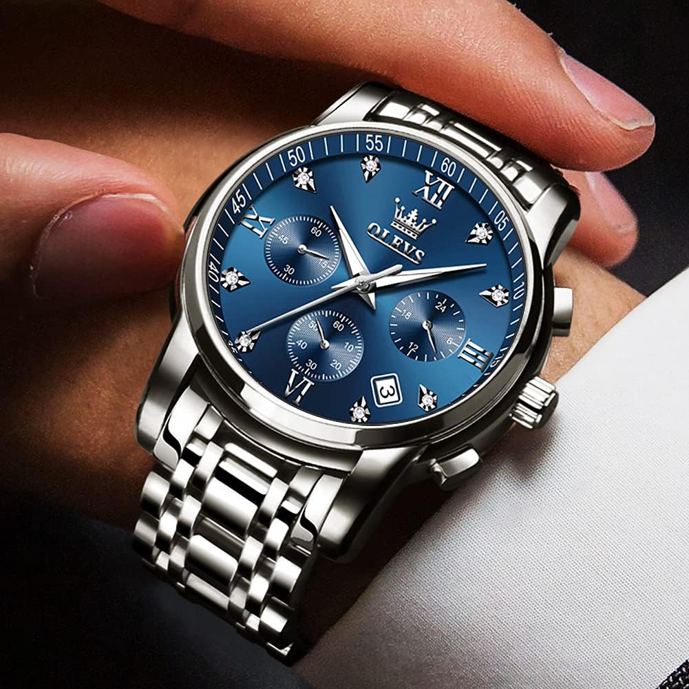 OLEVS Reloj multifunción para hombre, cronógrafo luminoso impermeable con