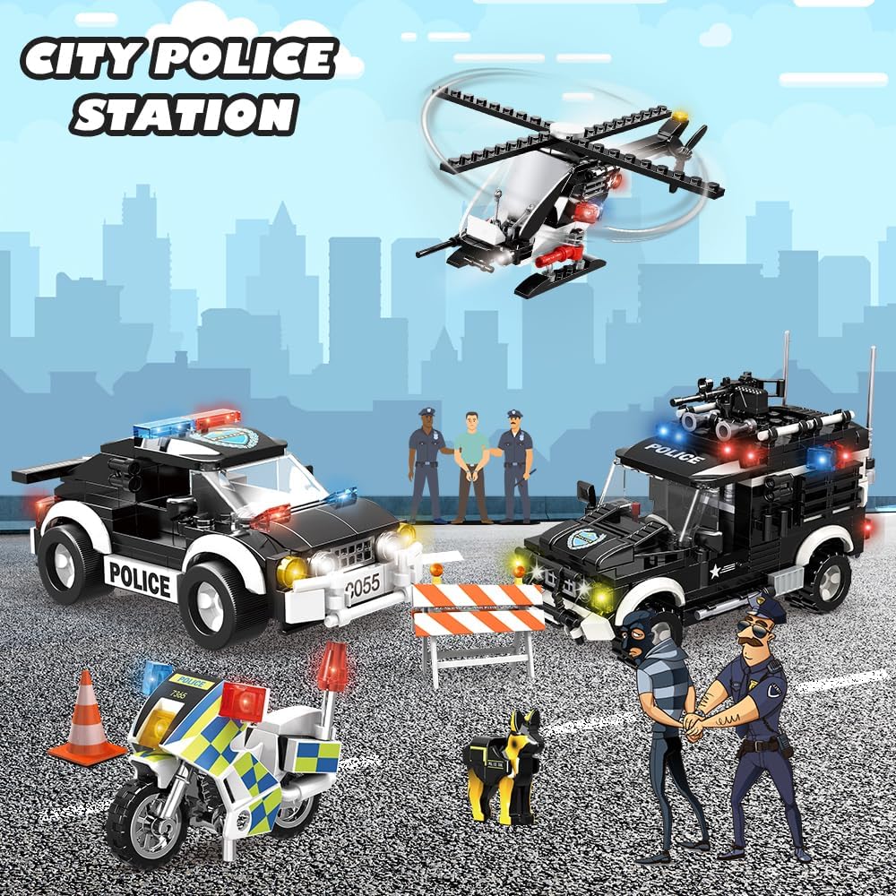 HOGOKIDS Juego de construcción de la estación de policía