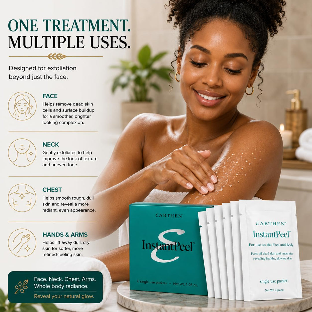 Earthen - Paquete de 2 paquetes exfoliantes instantáneos, exfoliant...