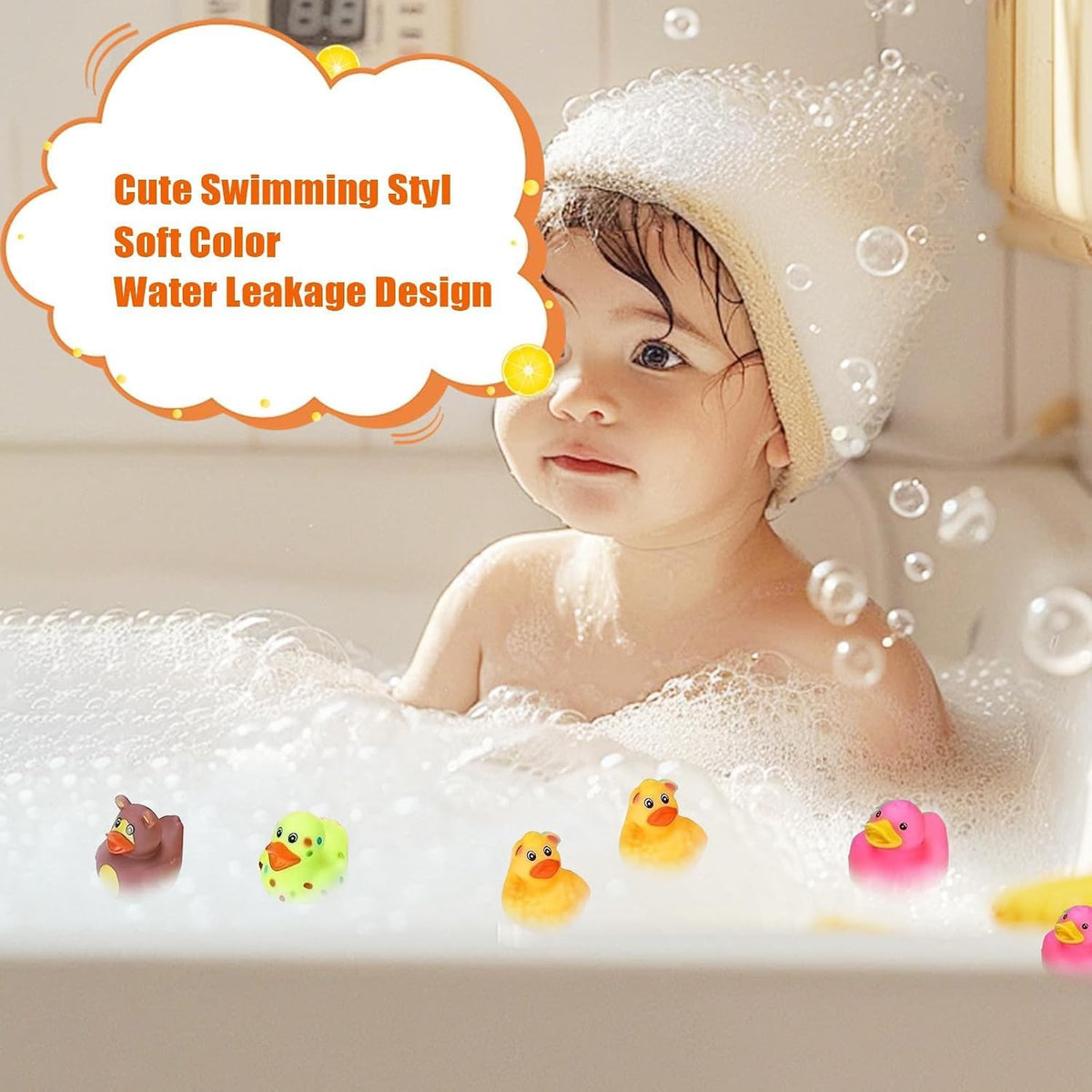 LINICE 100 patos de goma, patos surtidos aleatorios a granel, mini patitos de goma para niños pequeños, juguetes de baño para niños, juguetes de piscina para niños, regalos de cumpleaños, recuerdos de fiesta