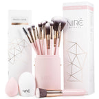 Niré Beauty 15 Piezas Pinceles de Maquillaje Rosa Galardonados