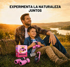Binoculares para niños – Juguete perfecto para niños pequeños y niñas – Juego extenso que incluye lupa y brújula – Potente aumento 8 x 21 – niños de 3 a 12 años para niños pequeños
