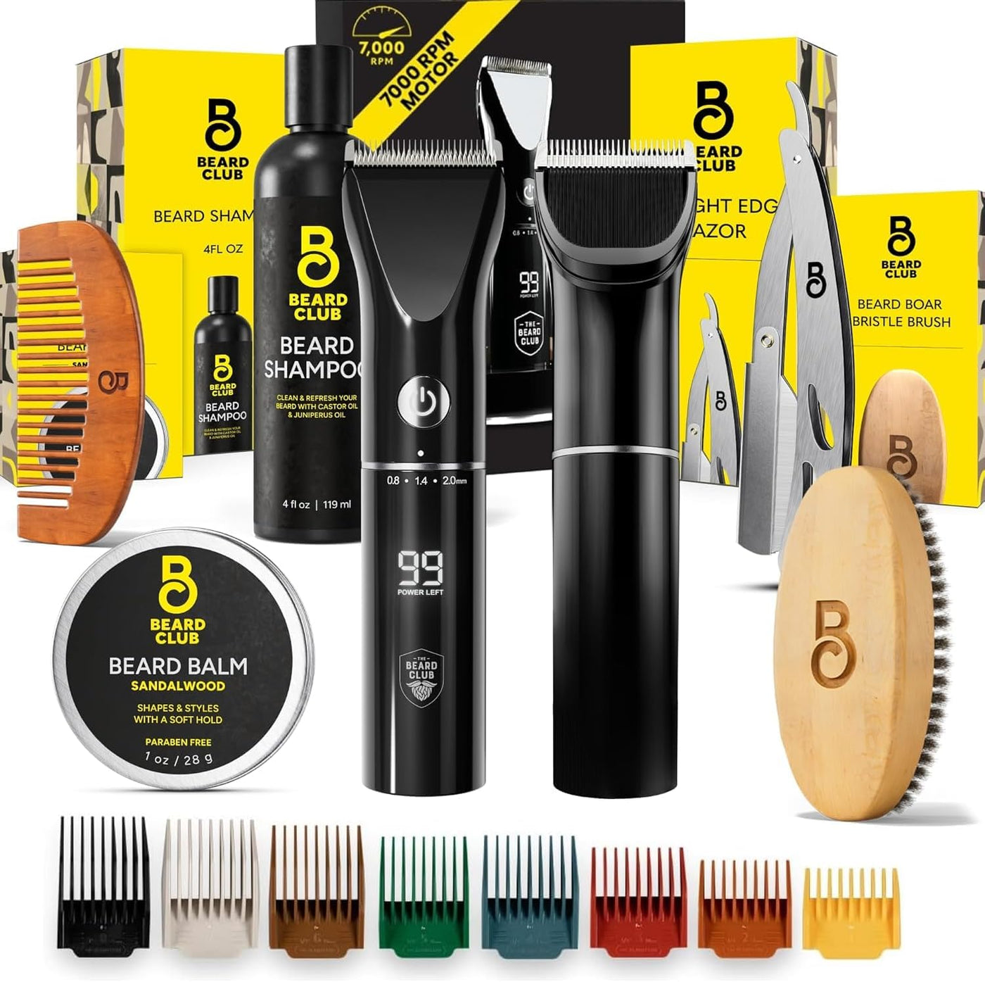 Beard Club - Kit de aseo para hombre y recortadora de barba para ho...