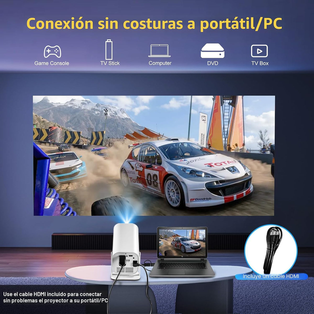Aplicaciones integradas, enfoque eléctrico y rotación de 210°