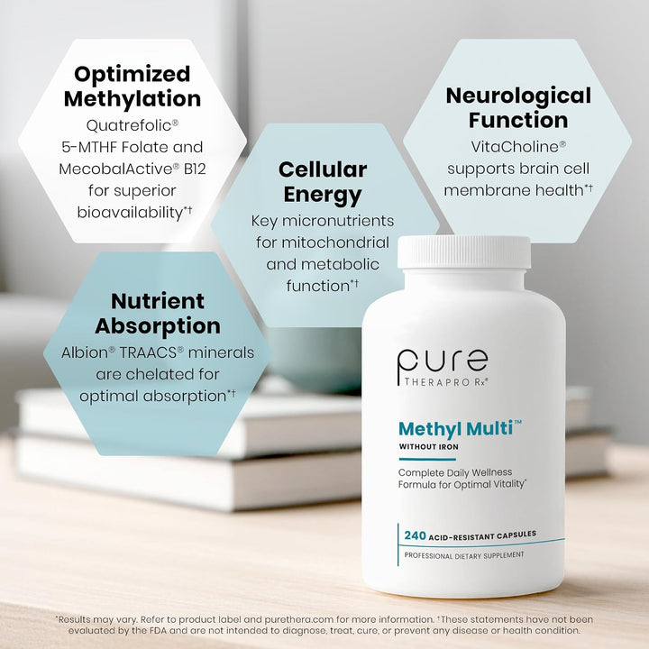Pure Therapro Rx Multivitamínico metilado para hombres y mujeres |...