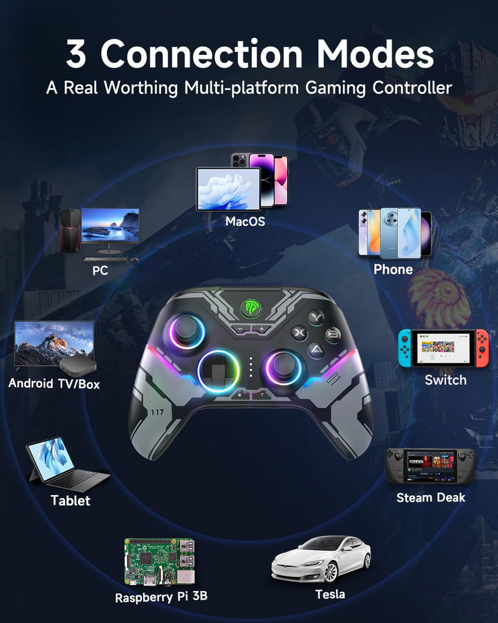 EasySMX X15 PC Controller - Enhanced Wireless Bluetooth Controller...
