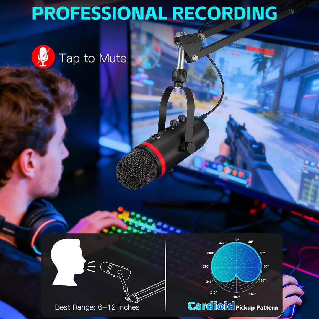 Micrófono ZealSound Podcast para PC\/Mac\/iPhone \u2013 Micrófono d...
