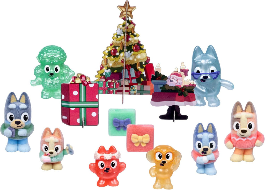BLUEY Paquete de calendario de Adviento Fuzzies, 8 minifiguras exclusivas
