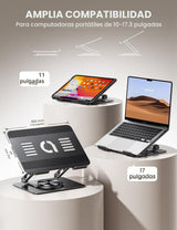 Lamicall - Soporte ajustable para laptop para escritorio - Base gir...