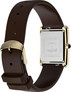 Timex Reloj para Mujer de Harry Potter x Hailey Hogwarts 24mm - Marrón Dos Piezas de Liberación Rápida Correa Champagne Dial Caja en Tono Oro