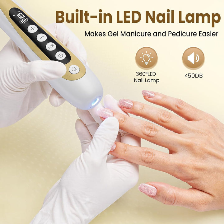 Taladro de uñas, lima de uñas eléctrica y lima de uñas inalámbrica...