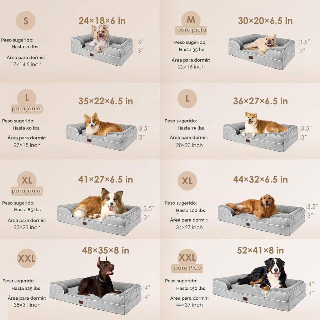 EHEYCIGA Cama ortopédica extra grande para perro, impermeable, lavable