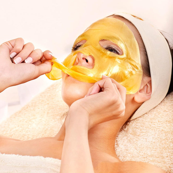 Jakuva Máscara facial de gel de oro de 24 quilates, parche facial d...