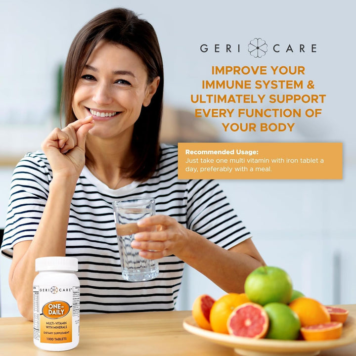GeriCare Multivitamínicos diarios con minerales para hombres y muje...