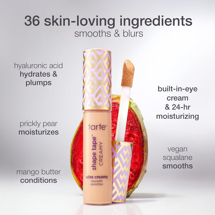 tarte shape tape corrector cremoso \u2013 Cobertura completa, hidra...