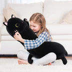 MaoGoLan - Almohada corporal de felpa de 44 pulgadas, almohada de gato de