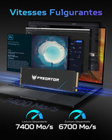 Predator M.2 SSD 2TB GM7000 con caché DRAM NVMe 1.4 2280 PCIe Gen4×...