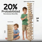 Juegos al Aire Libre Torre Grande de Caída 54 Bloques de Madera Apilables, 5 FT de Alto