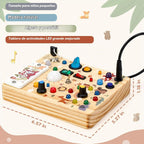 Joyreal - Tabla de madera para niños, juguetes Montessori para niños de 1