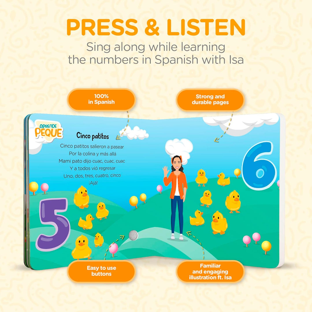 Aprende Peque Libro de conteo musical para niños pequeños