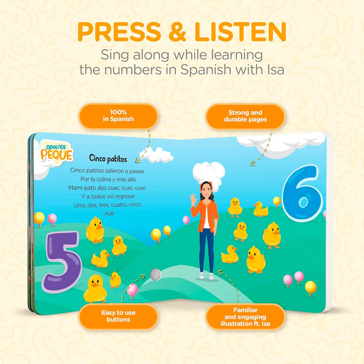Aprende Peque Libro de conteo musical para niños pequeños