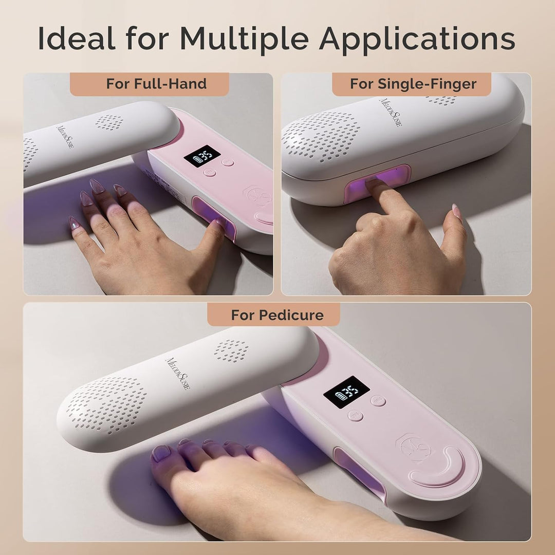 MelodySusie P-PLUS20F - Lámpara de uñas compacta inalámbrica con in...