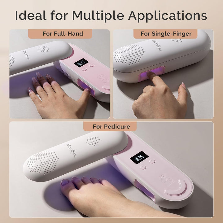 MelodySusie P-PLUS20F - Lámpara de uñas compacta inalámbrica con in...
