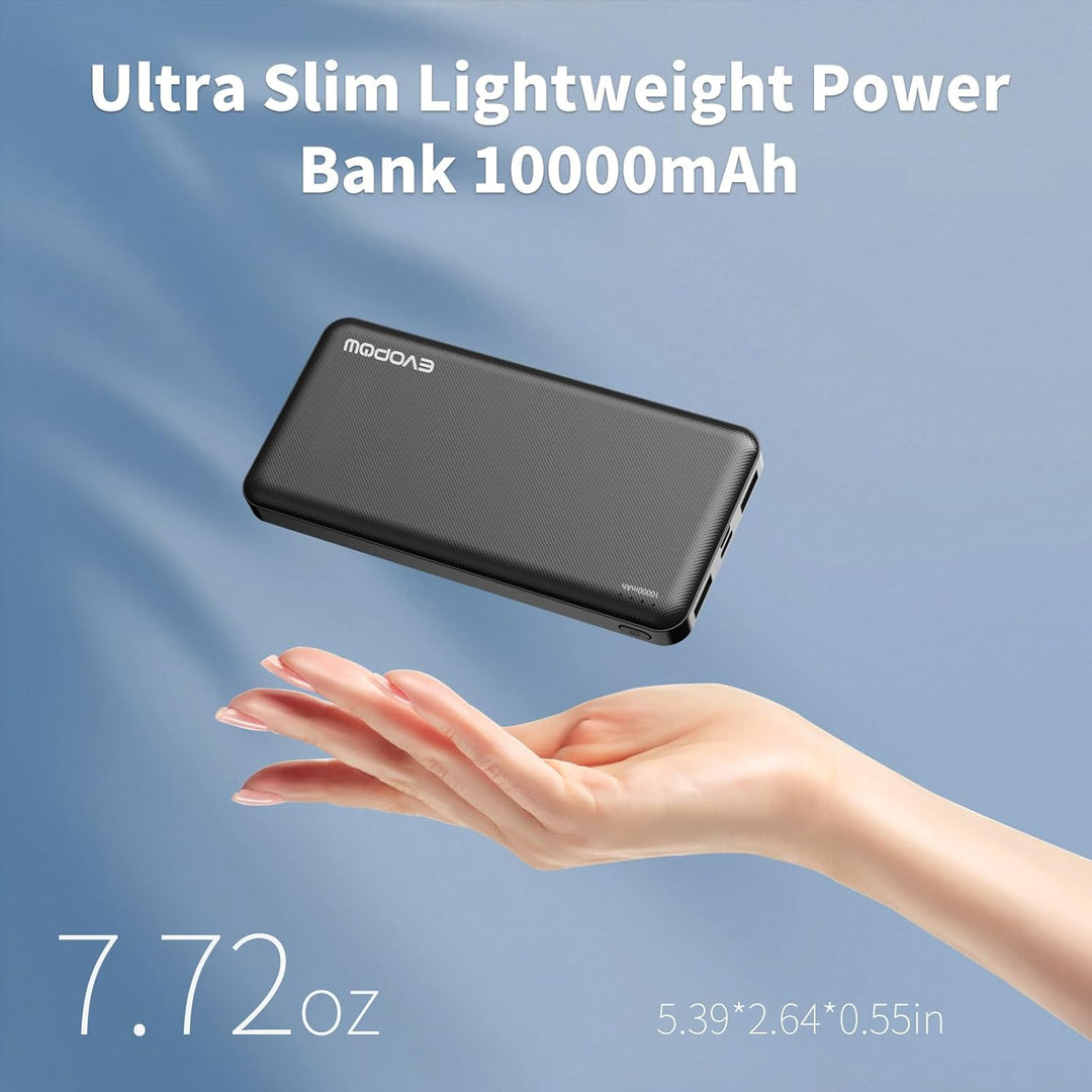 Evopow Cargador portátil de batería de 10000 mAh, USB C de entrada...