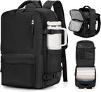 VGCUB - Mochila grande para viaje, trabajo, negocios, mochila para laptop aprobada como equipaje de mano para vuelos, unisex, Negro -, Grande, Large (4