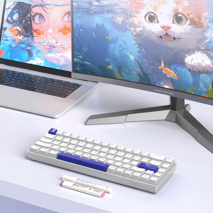 MageGee Teclado portátil 60% mecánico para juegos, retroiluminado R...