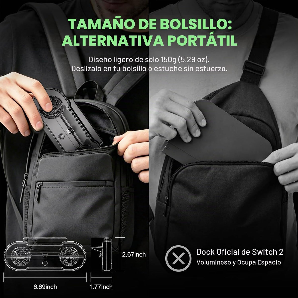 Estación de acoplamiento para Switch 2, estación de acoplamiento de TV portátil con salida HDMI 4K a 120Hz, USB-C y 2 puertos USB, iluminación RGB, compatible con Nintendo Switch 2