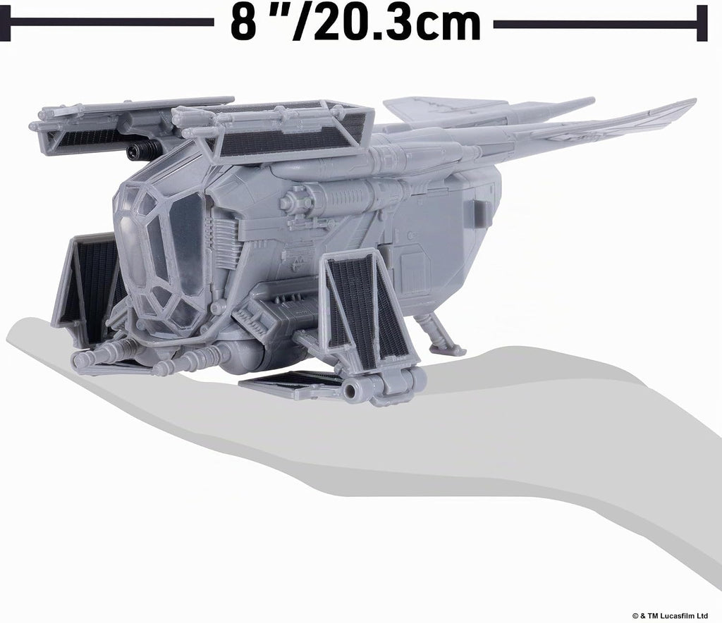 Star Wars™ Micro Galaxy Squadron Imperial Patrol Gunship - Vehículo de 8 pulgadas con dos accesorios de microfiguras de 1 pulgada