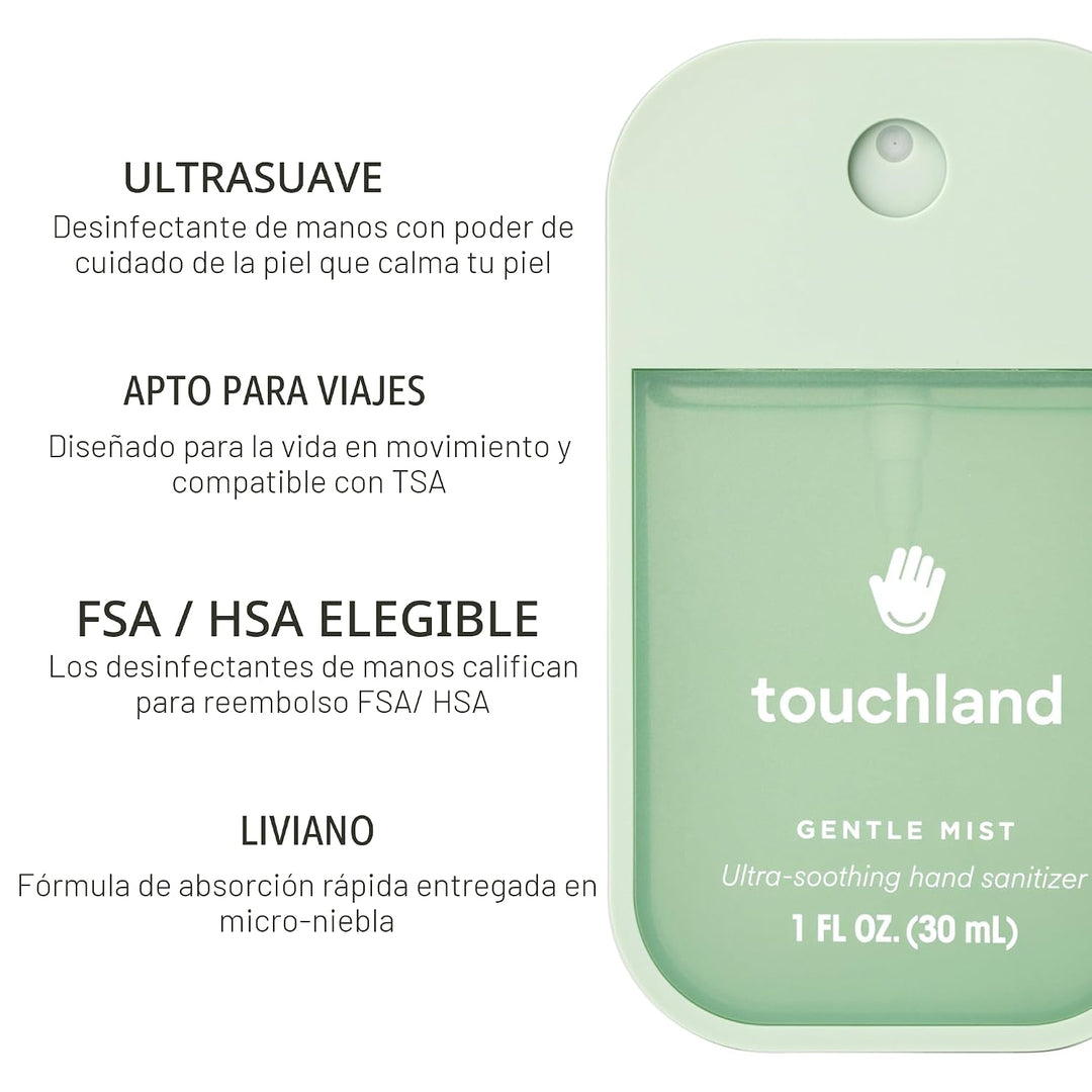 Touchland Spray desinfectante de manos ultra calmante Gentle Mist,...
