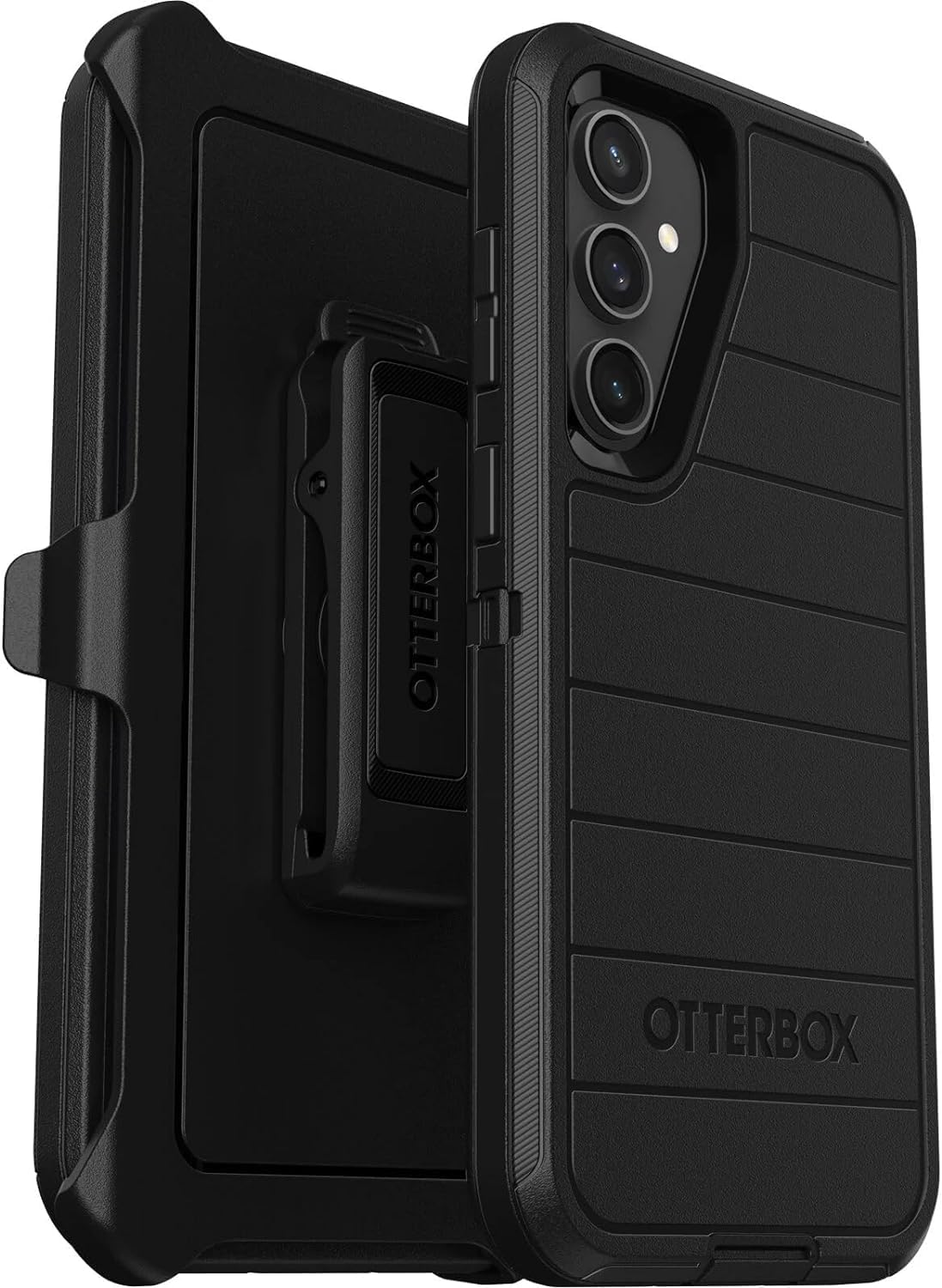 Funda OtterBox Defender Series para Samsung Galaxy S23 FE (Solamente) - Clip de Cinturón Incluido - Protección Antimicrobiana - Embalaje No Minorista - Negro