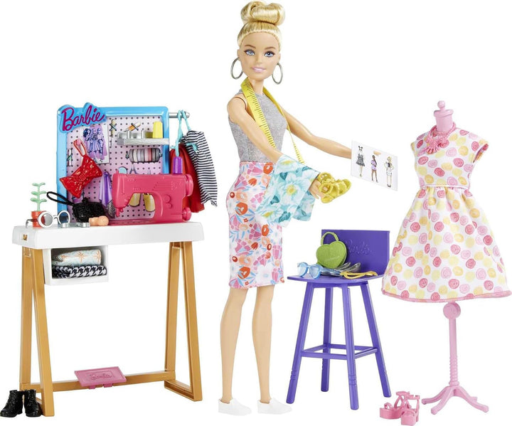 Barbie Muñeca de diseñador de moda y más de 25 accesorios, juego de...
