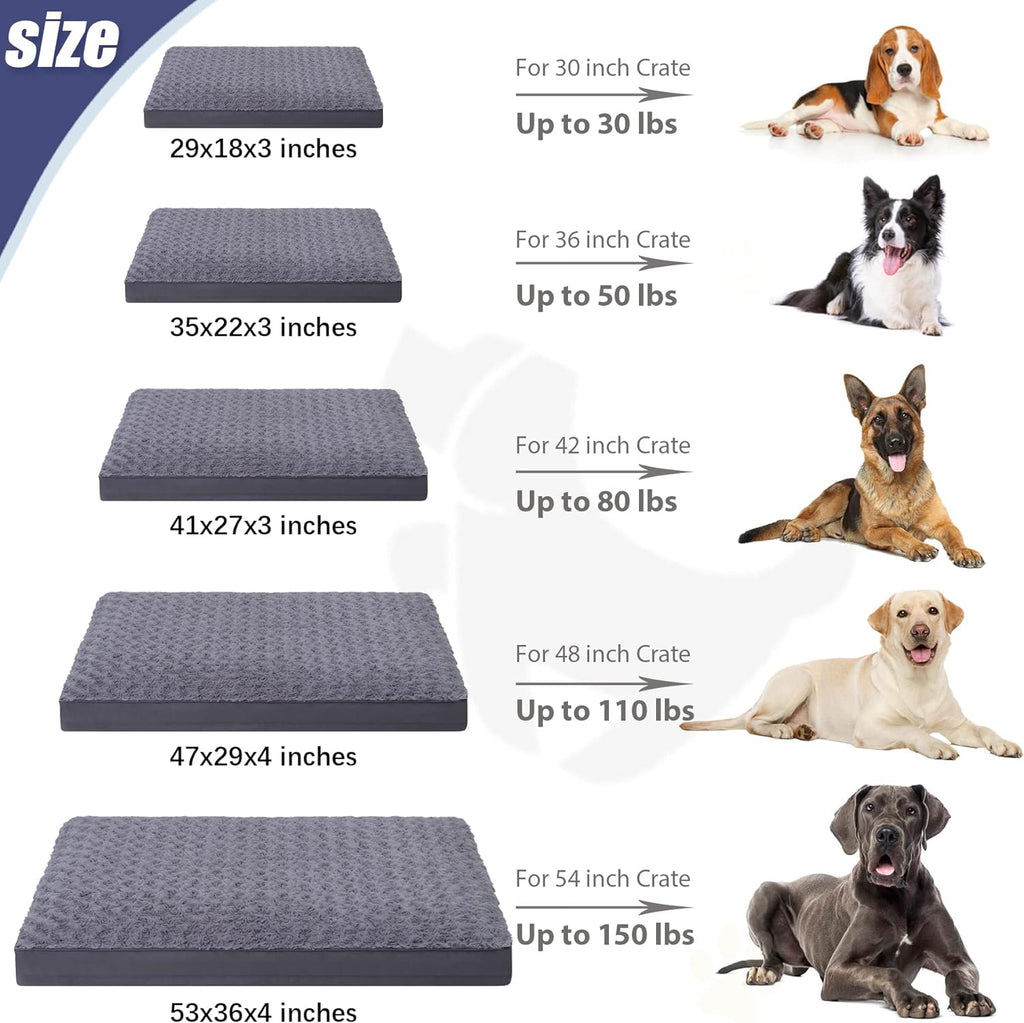 Cama de jaula para perros impermeable, camas para perros medianos, terciopelo rosa, suave, esponjosa, lavable, cama para perros con funda extraíble y parte inferior antideslizante, 35 x 22 pulgadas