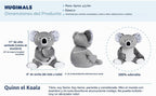 HUGIMALS Quinn The Koala - Peluche sensorial pesado y cómodo de 20 pulgadas, 4.5 libras, lindo, grande, sin perfume, lavable, calmante para el cuidado personal, animal de peluche para niños