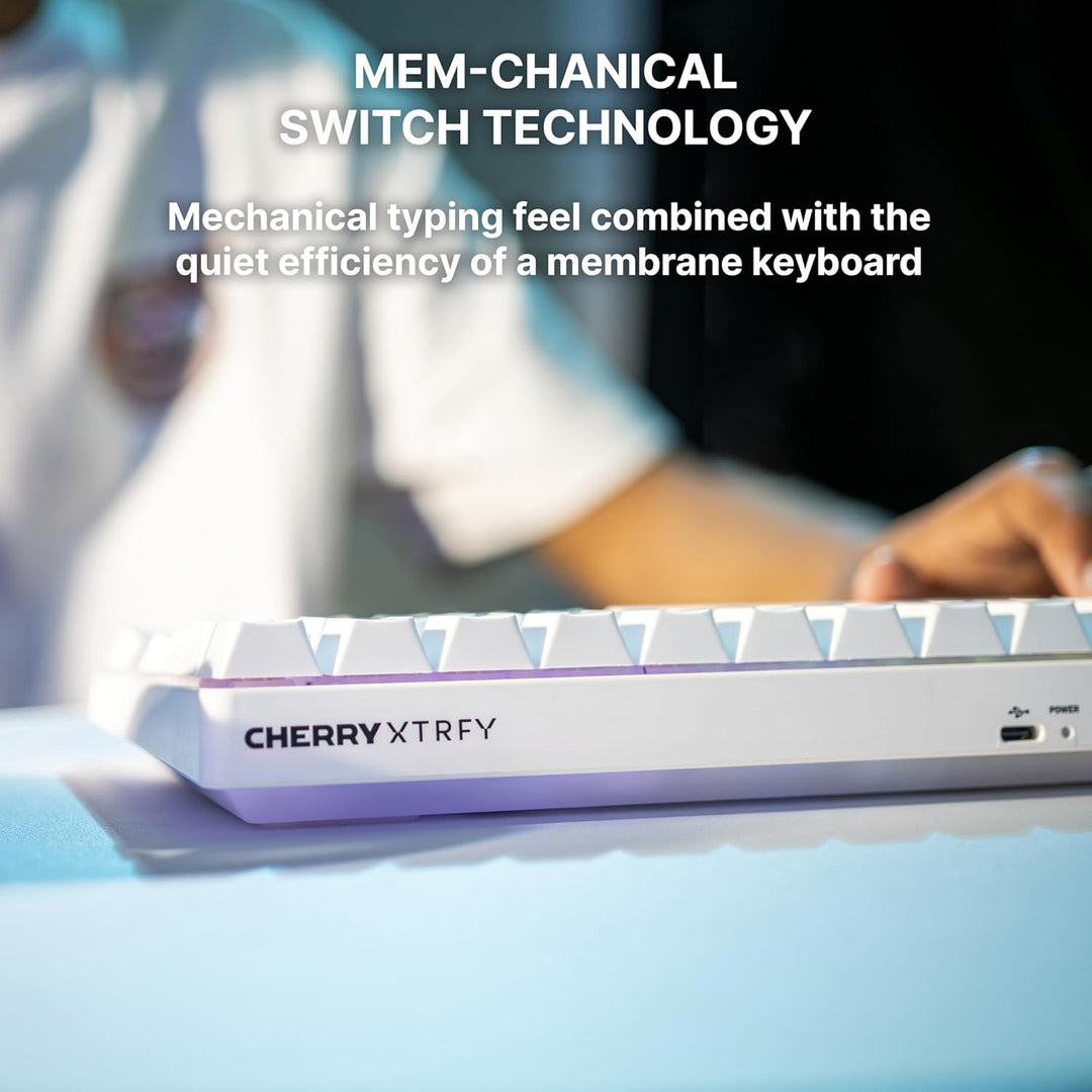 CHERRY XTRFY K33 - Teclado compacto inalámbrico, 75% Mem-chanical p...