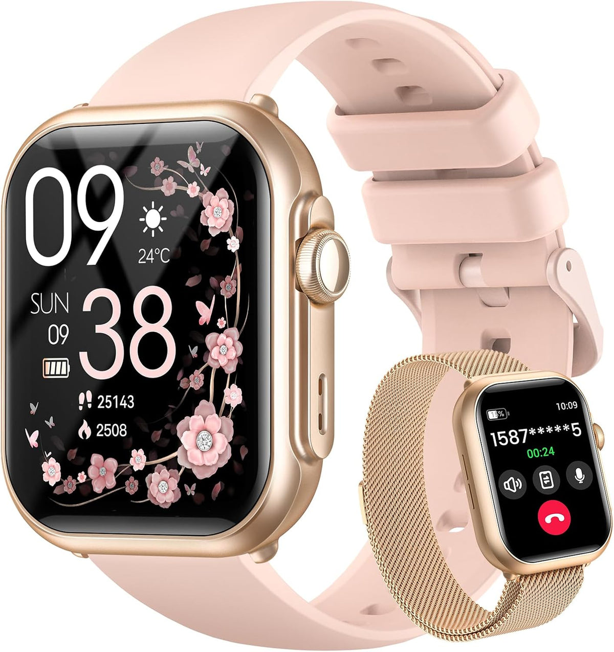 Relojes inteligentes para mujer, rastreadores de fitness de 1.85 pulgadas