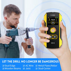 Detector de Vigas de Pared FNIRSI - Detector electrónico de pernos FNIRSI actualizado WD-02 con pantalla TFT y chip HPC, escáner de pared con orificio de posicionamiento para el centro y el borde de