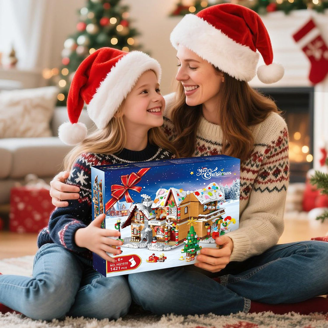 Juego de construcción de casa de jengibre de Navidad de 3