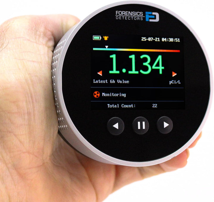 Detector de radón de Forensics Uso doméstico Sensor de