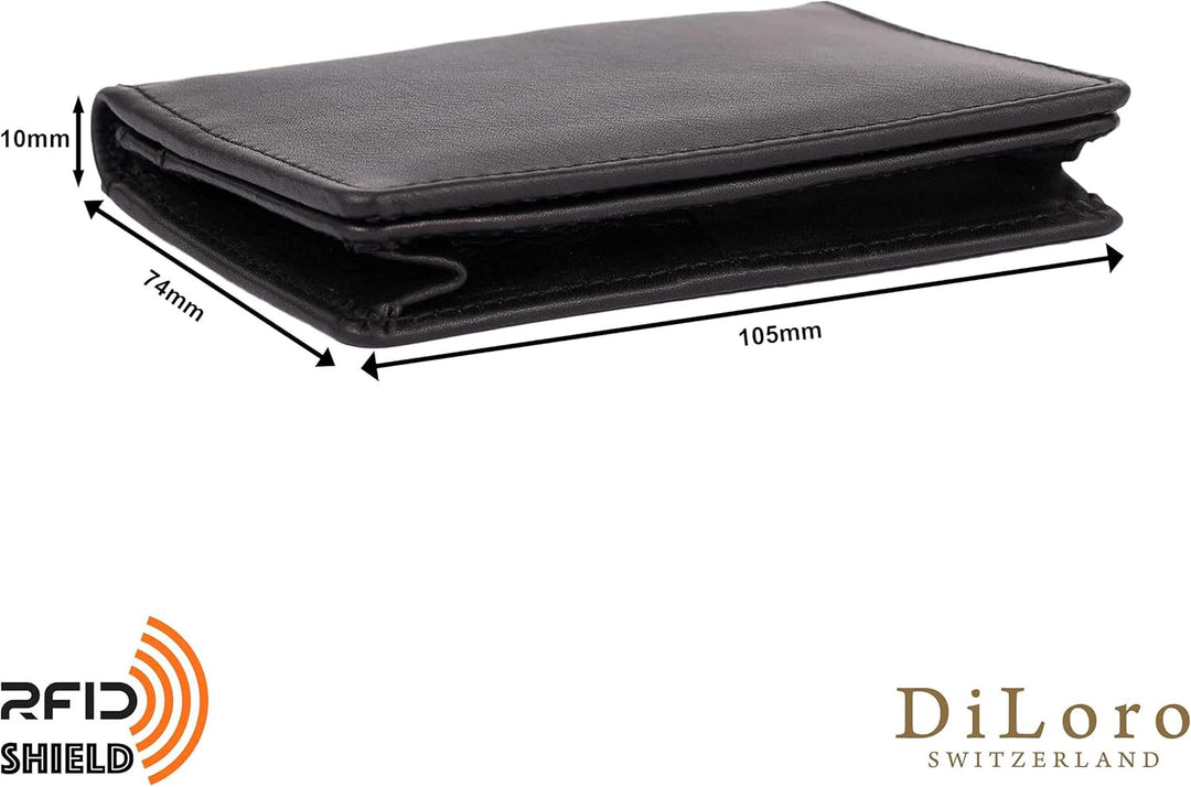 DiLoro Carteras de cuero para hombres y mujeres, pequeño portatarje...