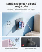 Anker Nano 70W Max Cargador Rápido de 3 Puertos USB-C, cargador tipo C de carga