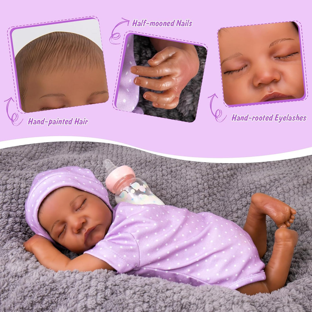 Aori Reborn Baby Dolls Black Girl - Muñecas de bebé realistas de 18...
