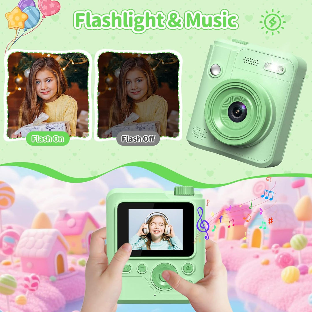 Gofunly Impresión instantánea de cámara para niños, juguete de cáma...