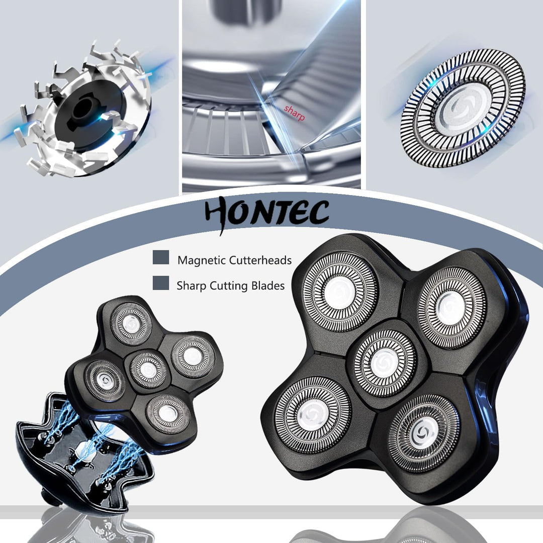 HONTEC Revolucionaria actualización calva 4 en 1 afeitadoras eléctr...