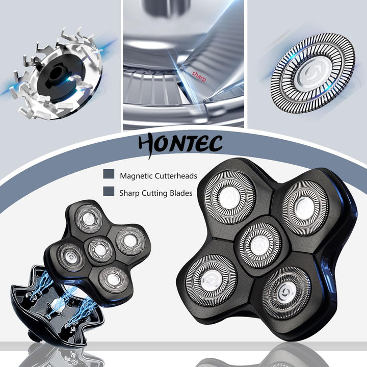 HONTEC Revolucionaria actualización calva 4 en 1 afeitadoras eléctr...